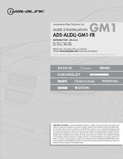 iDataLink ADS-DL-GM1-FR Guide D'installation