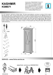 Forte KASHMIR KSMS71 Notice De Montage