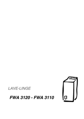 FAURE FWA 3110 Mode D'emploi
