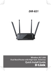 D-Link DIR-821-CA Guide D'installation Rapide