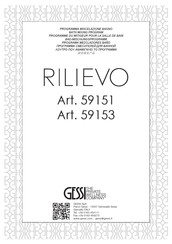 Gessi RILIEVO 59151 Manuel D'installation