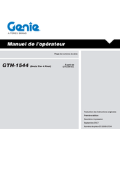 Terex Genie GTH-1544 Manuel De L'opérateur