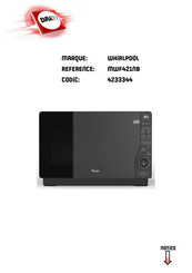 Whirlpool eXtra SPACE MWF 421 NB Mode D'emploi