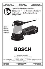 Bosch 1295DP Consignes De Fonctionnement/Sécurité