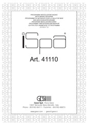 Gessi iSpa 41110 Mode D'emploi