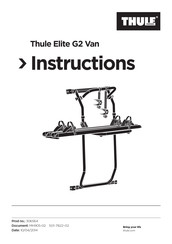 Thule Elite G2 Van Manuel D'instructions