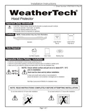 WeatherTech 55001 Instructions D'installation