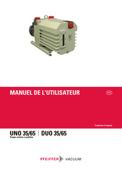 Pfeiffer Vacuum UNO 35/65 Manuel De L'utilisateur