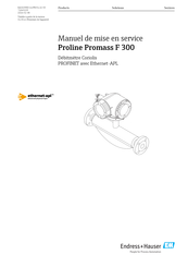 Endress+Hauser Proline Promass F 300 Manuel De Mise En Service