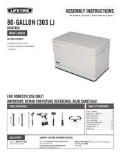 Lifetime 60059 Instructions D'assemblage