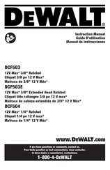 DeWalt DCF504 Guide D'utilisation