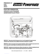 Coleman Powermate PM0495501.01 Mode D'emploi