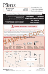 Pfister Bellance BTB-BLL3 Guide D'installation