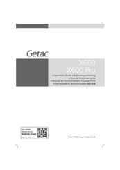 Getac X600 Pro Manuel De Fonctionnement