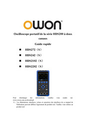 Owon HDS200 Serie Guide Rapide