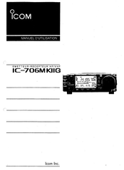 Icom IC706MKIIG Manuel D'utilisation