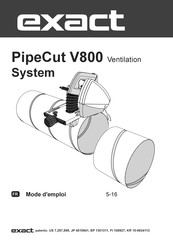 eXact PipeCut V800 System Mode D'emploi