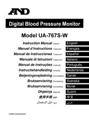 A&D Medical UA-767S-W Manuel D'instructions