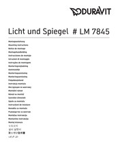 DURAVIT Licht und Spiegel LM 7845 Notice De Montage