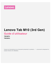 Lenovo TB328XU Guide D'utilisateur