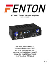 Fenton AV100BT Stereo Karaoke amplifier Manuel D'instructions