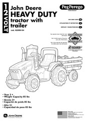 Peg-Perego John Deere HEAVY DUTY tractor with trailer Utilisation Et Entretien