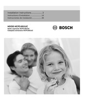 Bosch HCP3651UC Série Instructions D'installation