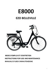 TXED BIKE EZO BELLEVILLE E8000 Mode D'emploi Et D'entretien