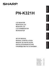 Sharp PN-K321H Manuel D'installation