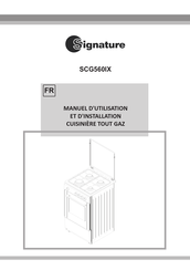 Signature SCG560IX Manuel D'utilisation Et D'installation