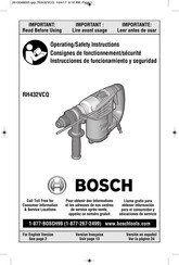 Bosch RH432VCQ Consignes De Fonctionnement/Sécurité