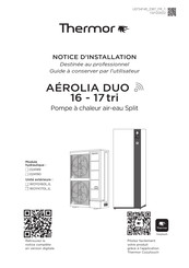Thermor Aerolia 16 DUO Notice D'installation