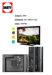 Sony BRAVIA KDL-40EX711 Mode D'emploi