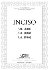 Gessi INCISO 58101 Instructions De Montage