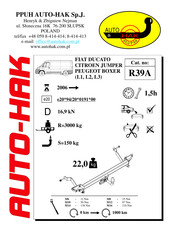 AUTO-HAK R39A Instructions De Montage