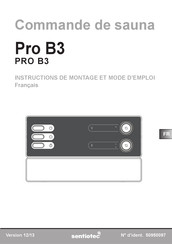 Sentiotec Pro B3 Instructions De Montage Et Mode D'emploi