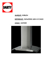 ROBLIN ESPACE900 Notice D'installation Et D'utilisation