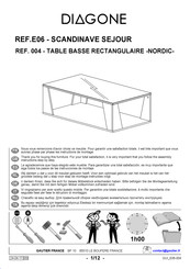 Diagone SCANDINAVE SEJOUR E06 Instructions De Montage