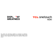 Tcl Onetouch 4041 Mode D'emploi