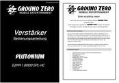 Ground Zero Mobile Entertainment PLUTONIUM GZPA 1.8000SPL-HC Mode D'emploi