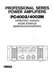 Yamaha Professional PC4002M Mode D'emploi