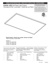 Acuity Brands Lighting CPANL 2X4 40LM 35K Directives D'installation