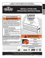 Napoleon LHD62P Instructions D'installation Et D'utilisation