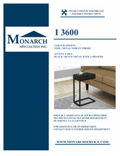 Monarch Specialties MONI3600 Instructions D'assemblage