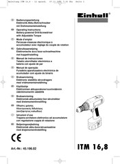 EINHELL ITM 16,8 Mode D'emploi