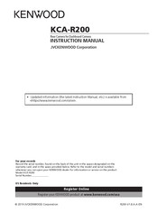 Kenwood KCA-R200 Manuel D'instructions