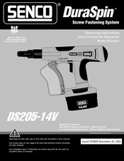 Senco DuraSpin DS205-14V Mode D'emploi