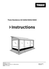 Thule Residence G3 5200 Manuel D'instructions