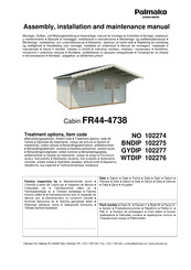 Palmako Sally FR44-4738 Assemblage, Manuel De Montage Et D'entretien