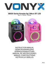 Vonyx SBS55 Sp.2 Micro BT LED Serie Manuel D'instructions